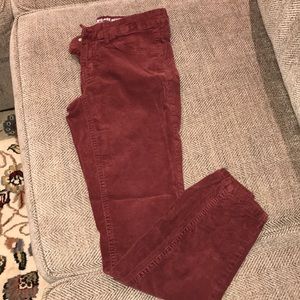 Red corduroy pants